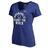 Women Colts Blue 2018 NFL Playoffs Against The World T-Shirt,baseball caps,new era cap wholesale,wholesale hats